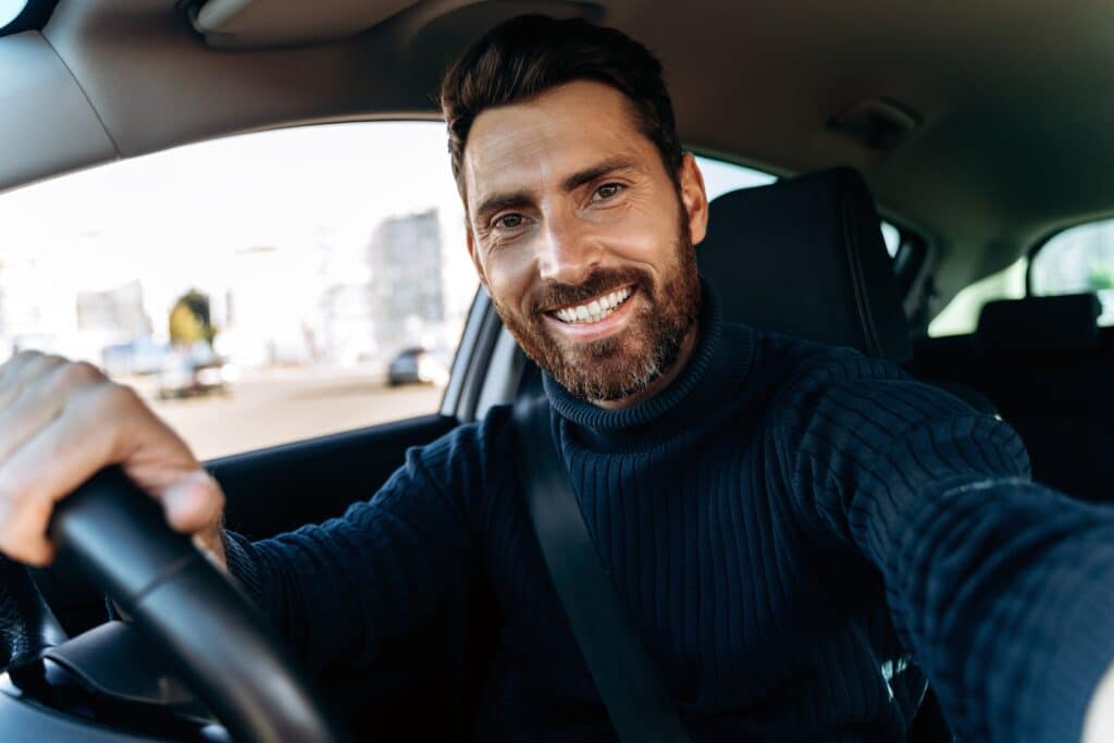 Great,Selfie.,Handsome,Bearded,Man,Holding,Camera,And,Making,Selfie